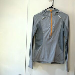 MPG Gray and Orange Sport Zip Up